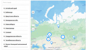 Карта дилеров, сеть партнеров